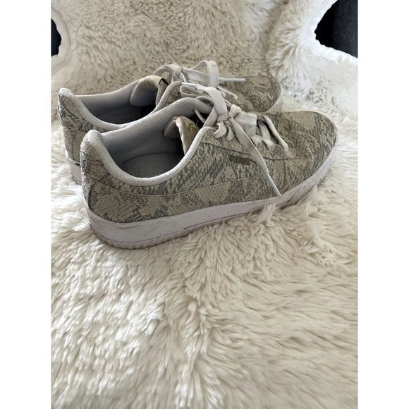 PUMA CARINA SNAKE LUX  WHISPER‎ WHITE LEATHER  LADIES SZ (8.5) EUC - Picture 4 of 9